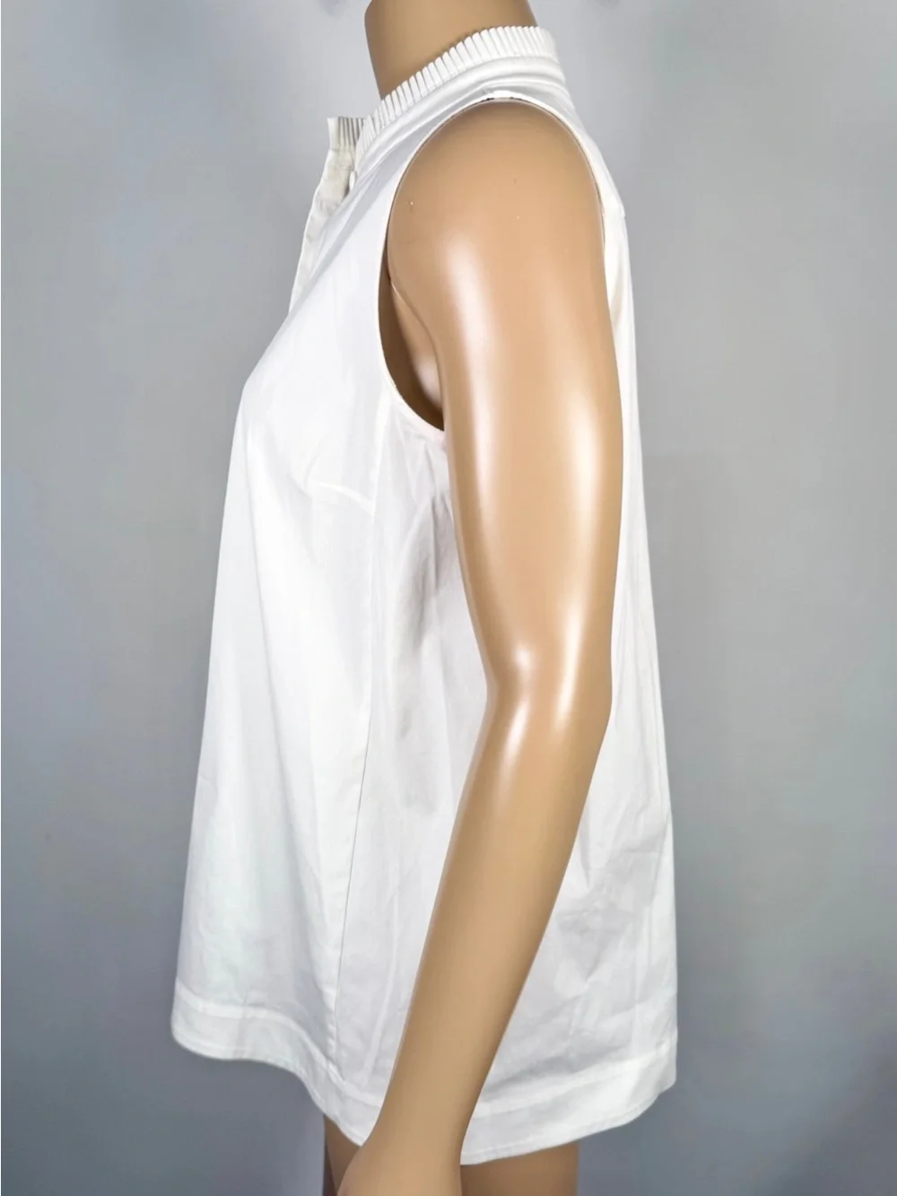 Lafayette 148 New York Women’s Size Medum Sleeveless Button Front Blouse - Picture 4 of 9